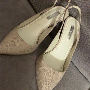 Beige sling backs by BCBG